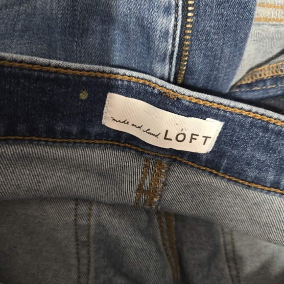 Loft The Skinny Jeans Raw Hem Sz 27 - Picture 3 of 10